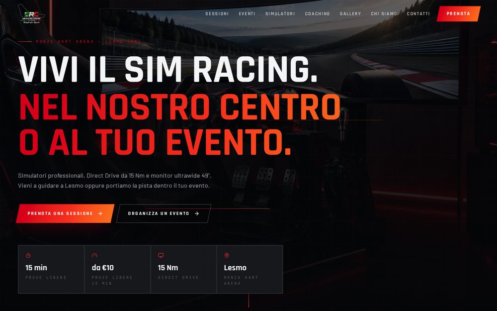 Anteprima del sito Sim Racing Center